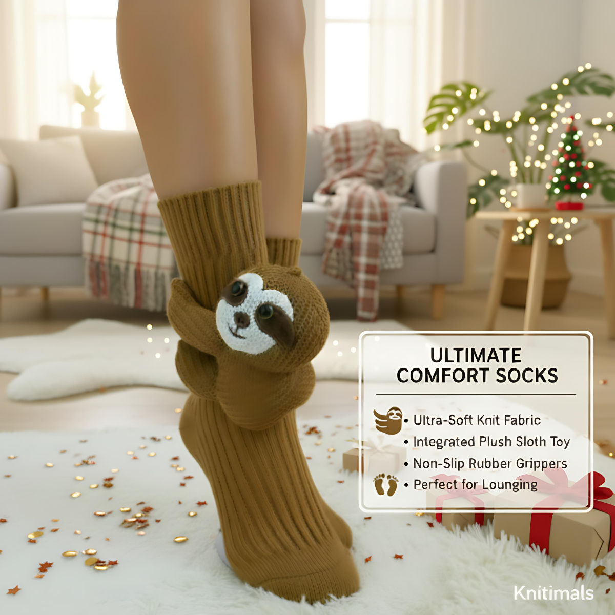 Cozy Sloth Hand Knitted Socks™