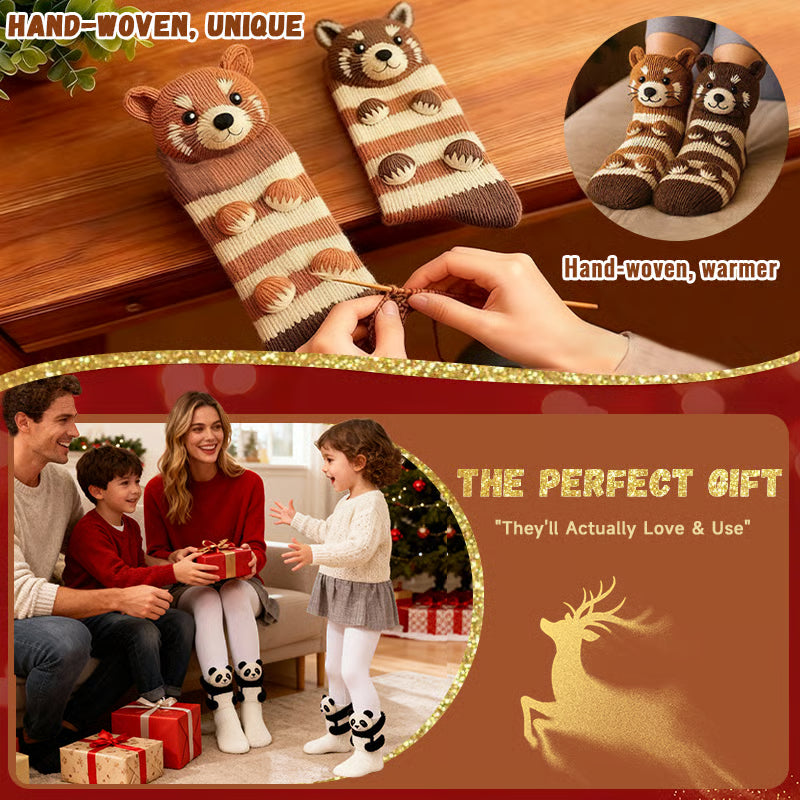 Cozy Racoon Hand Knitted Socks™