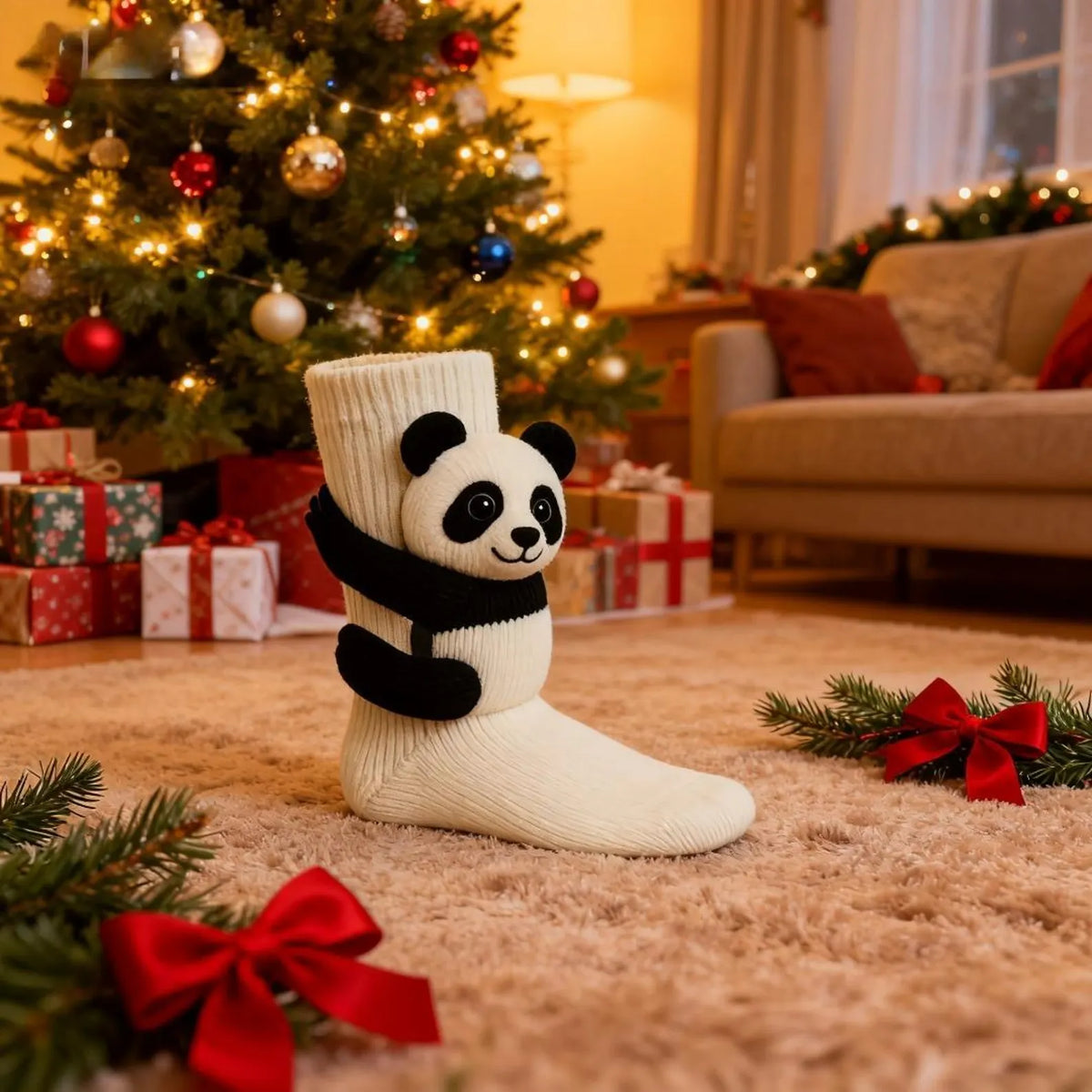 Panda Cozy Hand Knitted Socks™